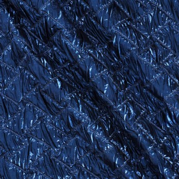 Jacquard acolchado lame azul