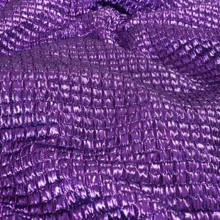 Jacquard acolchado lame violeta