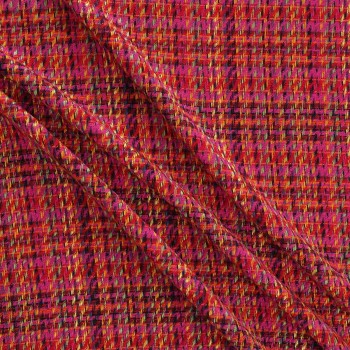 Tweed multicolor fuxia rojo