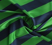 Green navy mikado stripes