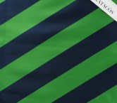 Green navy mikado stripes