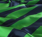 Green navy mikado stripes