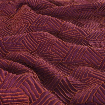 Jacquard cloquÉ geomÉtrico violeta