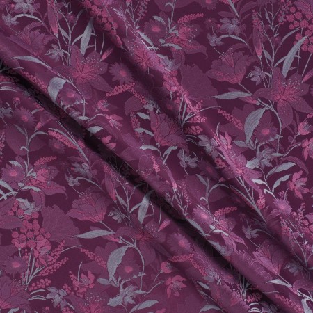 Violet floral jacquard