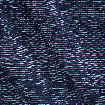 Jacquard geomÉtrico lila azul