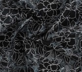 Jacquard floral fil coupÉ blanco negro