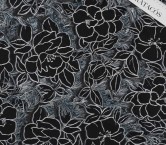 Jacquard floral fil coupÉ blanco negro