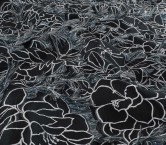 Jacquard floral fil coupÉ blanco negro