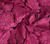 Fuxia jacquard floral fil coup