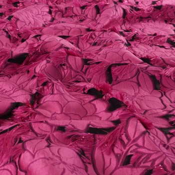 Jacquard floral fil coupÉ fuxia