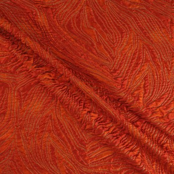 Jacquard ondas lame naranja