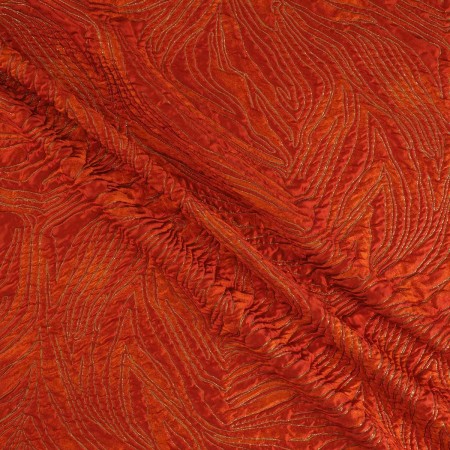 Orange jacquard lame