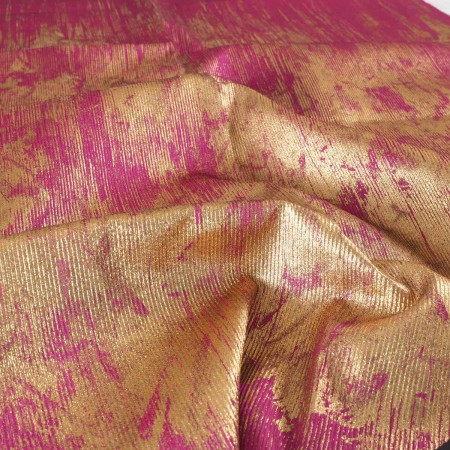 Fuxia jacquard lamÉ fil coupÉ