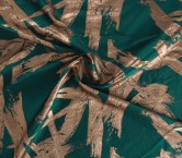 Green jacquard lame gesture