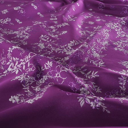 Violet jacquard floral pano 165 cm