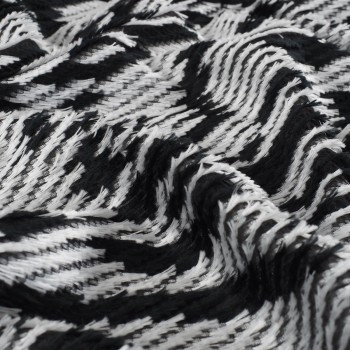 Jacquard fil coupÉ bicolor blanco negro