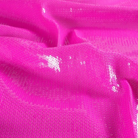 Fuchsia sequins jersey stretch