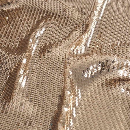 Gold sequins jersey stretch