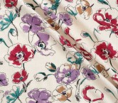 Natural flower on viscose linen