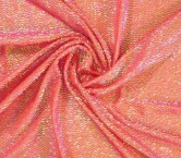 Coral oval hologram sequins