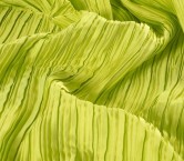 Apple green irregular pleats