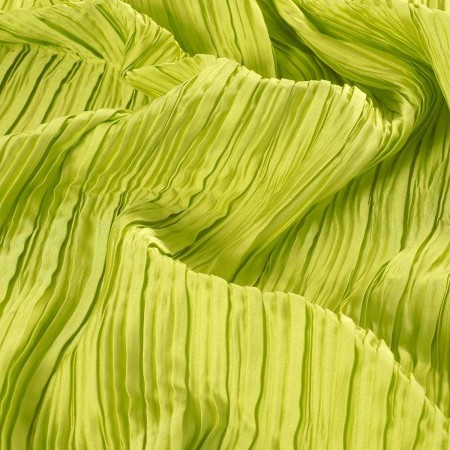 Apple green irregular pleats